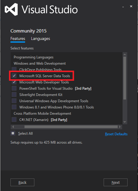 Microsoft SQL Server Data Tools